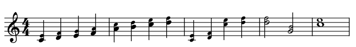 Screenshot of notation