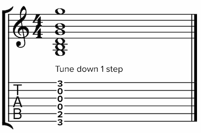 Screenshot of notation